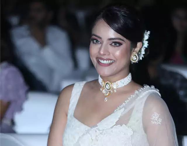 Riddhi Kumar at Raja Saab Pre Release Event